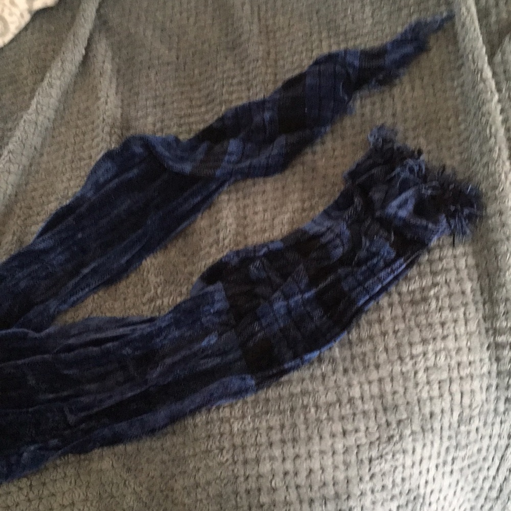 Soft blue velour scarf